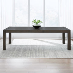 Liberty Furniture Cascade Falls Satin Espresso Rectangular Leg Dining Table with 20-Inch Self Storing Leaf