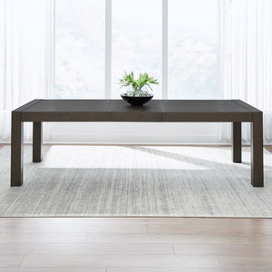 Liberty Furniture Cascade Falls Satin Espresso Rectangular Leg Dining Table with 20-Inch Self Storing Leaf