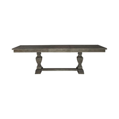 Liberty Furniture Westfield Havana Brown Casual Dining Trestle Table with Square Turned Double Pedestals & 24-Inch Leaf