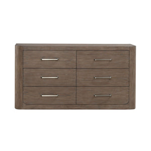 Liberty Furniture South Bend Burnished Clay 6-Drawer Dresser with Satin Pewter Bar Pull Hardware