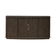 Liberty Furniture Cascade Falls Satin Espresso Buffet with Custom Satin Nickel Bar Pulls