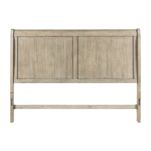 Liberty Furniture Rustic Traditions Saddle Tan Classic Louis Philippe King Sleigh Headboard