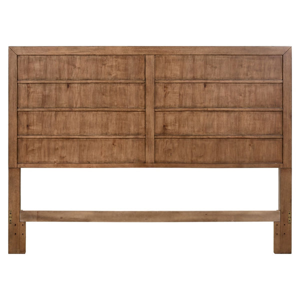 Liberty Furniture Shaker Lakes Harvest Brown King Panel Headboard with Wide Picture Frame Molding