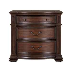 Liberty Furniture Provence Park Chateau Brown Bedside Chest With Charging Station