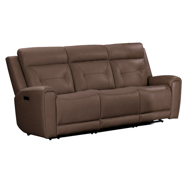Liberty Furniture Beckham Aline Saddle Leather Dual Zero Gravity Power Recline with Powered Articulating Headrest Sofa with USB