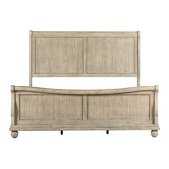 Liberty Furniture Rustic Traditions Saddle Tan Classic Louis Philippe Queen Sleigh Bed