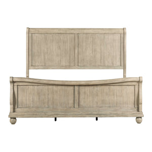 Liberty Furniture Rustic Traditions Saddle Tan Classic Louis Philippe Queen Sleigh Bed