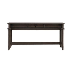 Liberty Furniture Paradise Valley Saddle Brown Console Bar Table with Built-In Charging Station