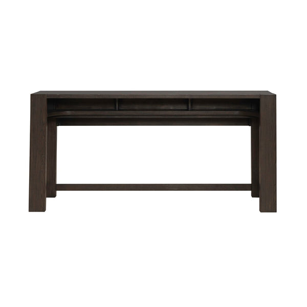 Liberty Furniture Lennox Hill Bark Console Bar Table with Built-In Charging Station