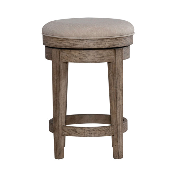 Liberty Furniture City Scape Burnished Beige Upholstered Swivel Console Stool
