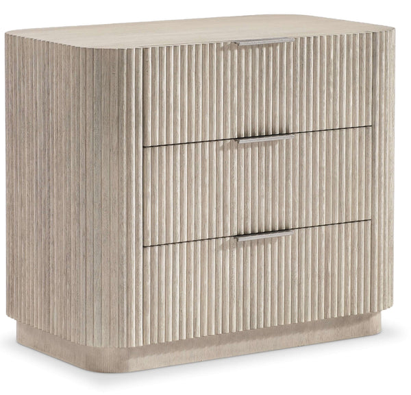 Bernhardt Lucerne Large 3-Drawer Nightstand in Alba Finish with USB Charging