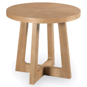 Hammary Archetype Round End Table in Light Caramel