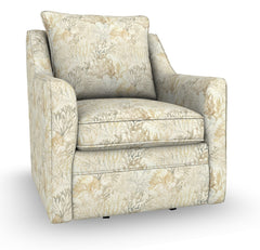 Best Home Aubrey Marina Fabric Pillow Back Swivel Chair