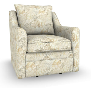 Best Home Aubrey Marina Fabric Pillow Back Swivel Chair