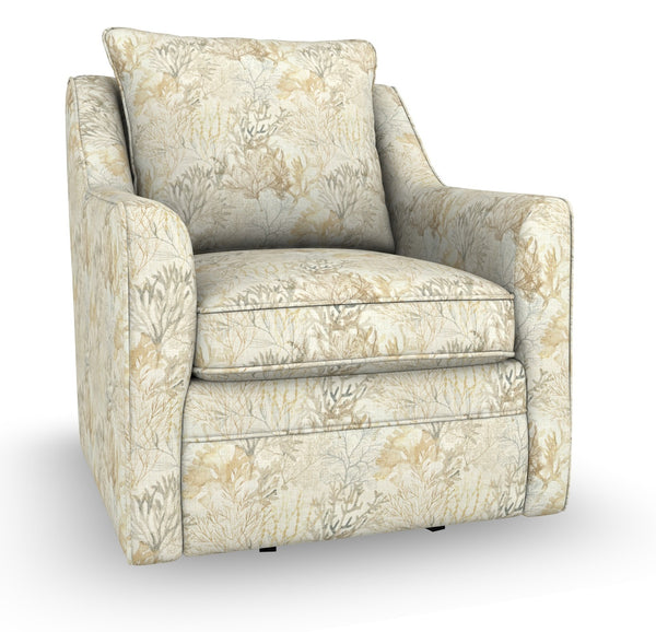 Best Home Aubrey Marina Fabric Pillow Back Swivel Chair