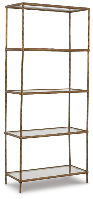 Ryandale Bookcase Antique Brass Finish
