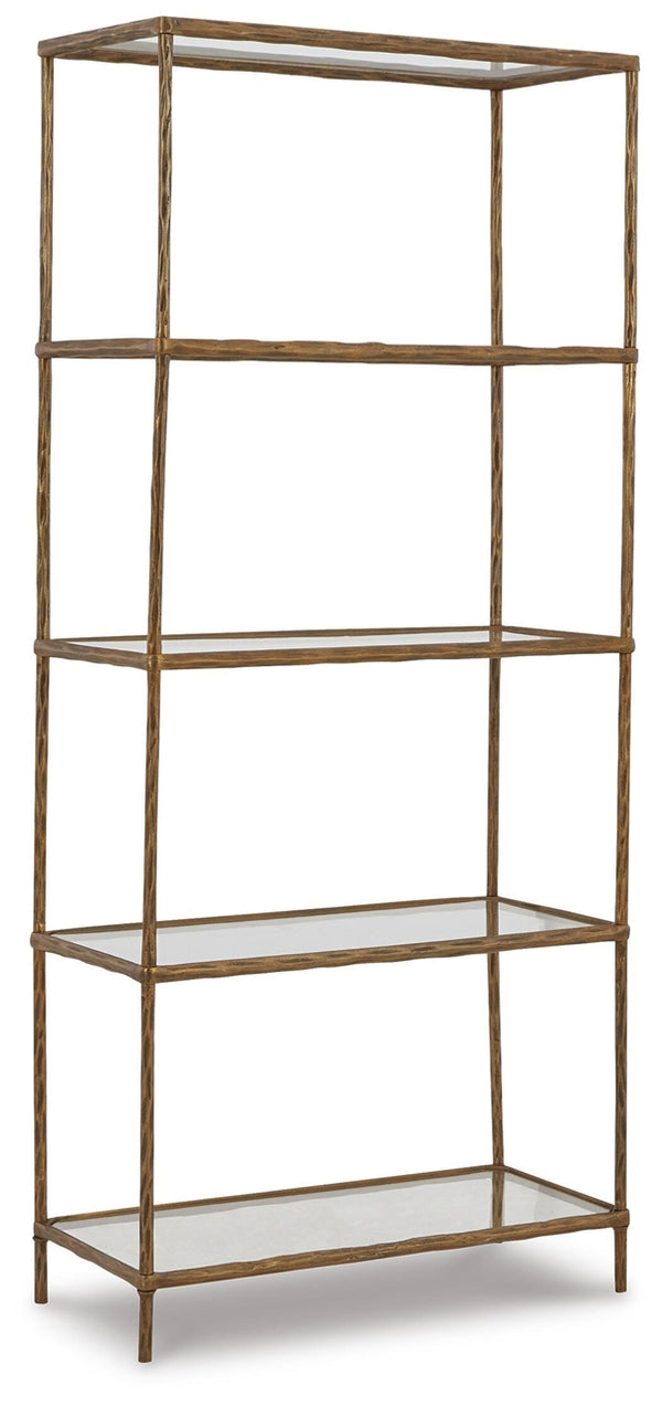 Ryandale Bookcase Antique Brass Finish