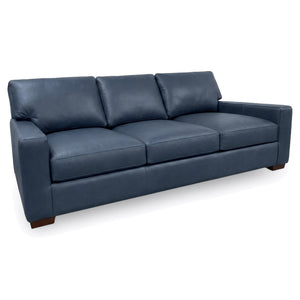 USA Premium Leather Alta Poncho Blue Sofa