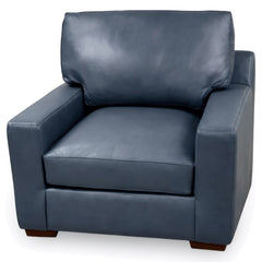 USA Premium Leather Alta Poncho Blue Chair