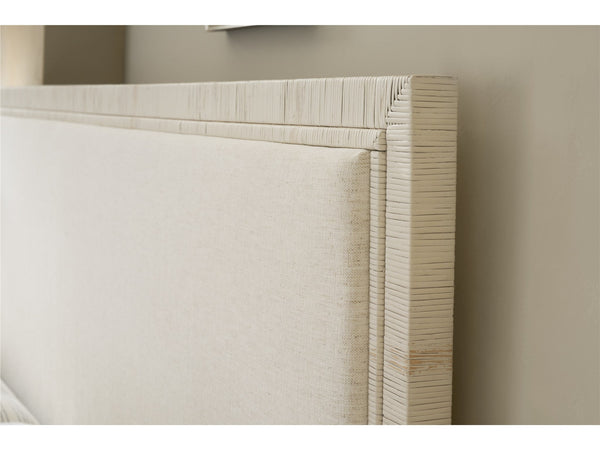 Universal Furniture Coastal Living Home Tidal White Rattan Upholstered King Headboard