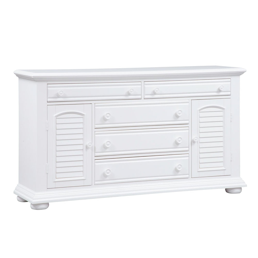 Liberty Summer House I Oyster White 2-Door 6-Drawer Dresser