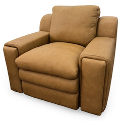 Rivian Leather Accent Armchair with Music Safari Umber