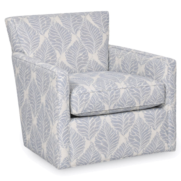 King Hickory Ruskin Swivel Chair in Folly Surf