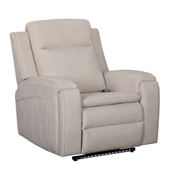 Parkerhouse Armstrong Fabric Poiwer Recliner with Heat, Massage & Auto-Glide Buffy Cream