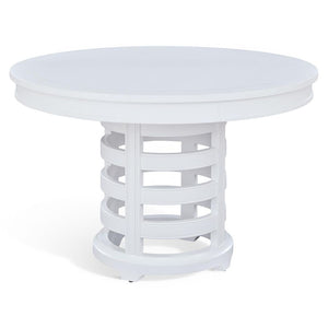 American Woodcrafters Heritage Coast Round dining Table Coastal White