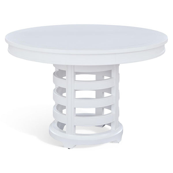 American Woodcrafters Heritage Coast Round dining Table Coastal White