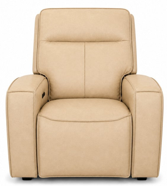Moto Motion Cadence Triple Power Glider Recliner in Cream Leather