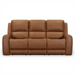 Parker House Belmont Lyric Caramel Leather Zero-Gravity Power Sofa