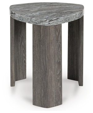 Surmour Triangle End Table Gray/Brown