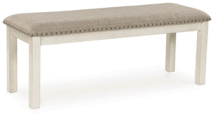 Robbinsdale 48-Inch Upholstered Dining Bench Antique White