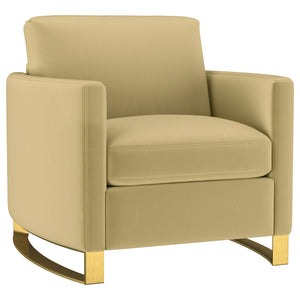Coaster Corliss Upholstered Curved Track Arm Chair Camel