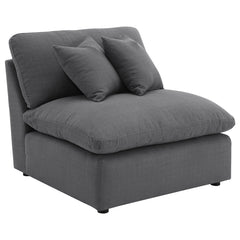 Coaster Hobson Upholstered Armless Chair Charcoal