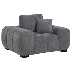 Coaster Octavia Upholstered Track Arm Accent Chair Charcoal Grey