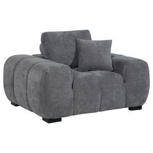 Coaster Octavia Upholstered Track Arm Accent Chair Charcoal Grey