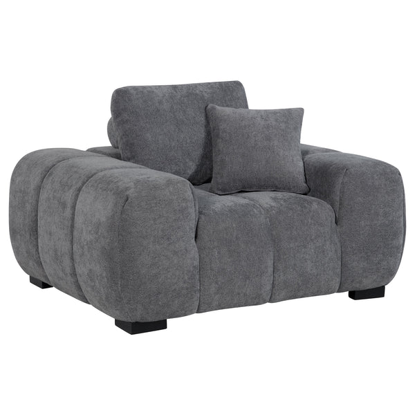 Coaster Octavia Upholstered Track Arm Accent Chair Charcoal Grey