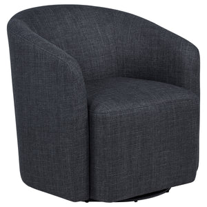 Coaster Mossbrook Fabric Upholstered Swivel Accent Chair Anthracite