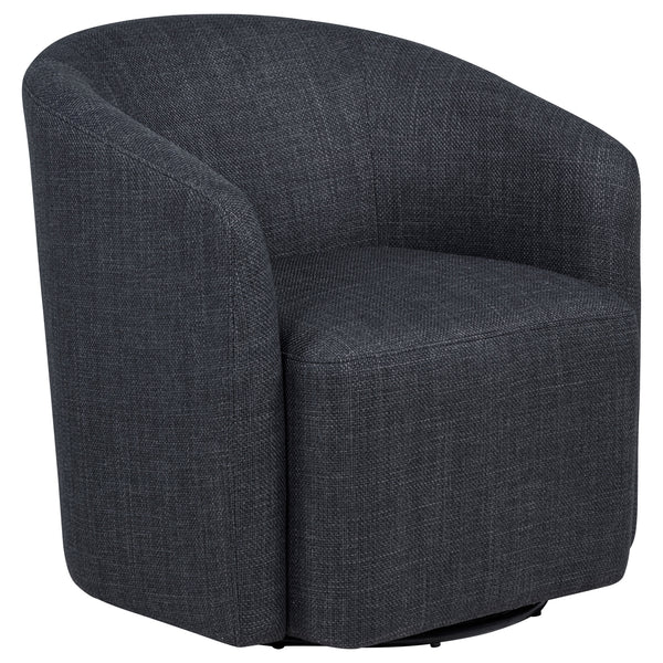 Coaster Mossbrook Fabric Upholstered Swivel Accent Chair Anthracite