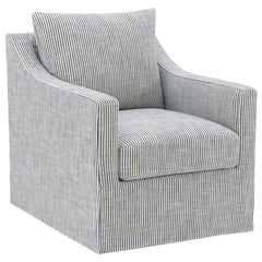 Coaster Winter Upholstered Sloped Arm Accent Swivel Chair Grey