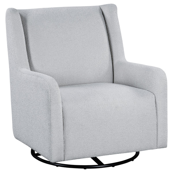 Coaster Serra Boucle Upholstered Swivel Glider Dove Grey