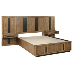 Coaster Terrace California King Wall Panel Storage Bed Ash Brown
