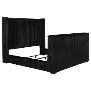 Coaster Centergrove Upholstered California King Wingback Tv Bed Black