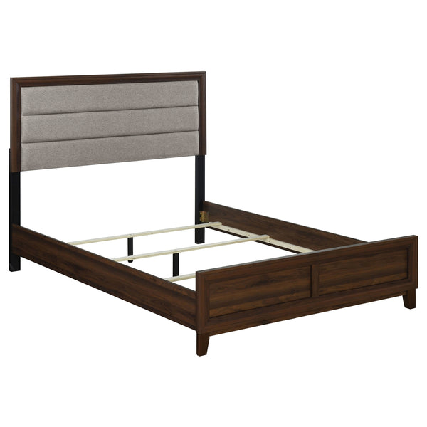 Coaster Welsley 50-Inch Upholstered California King Bed Walnut