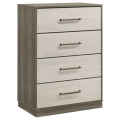 Coaster Fenwick 4-Drawer Chest Of Drawers Grey Oak