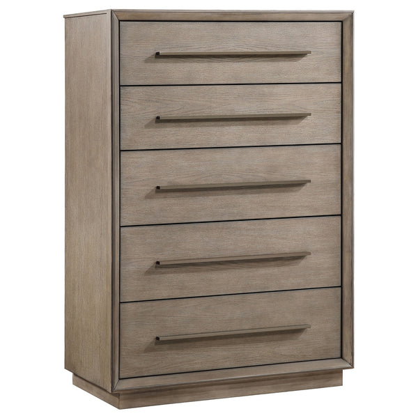 Coaster Durango 5-Drawer Bedroom Chest Taupe Oak