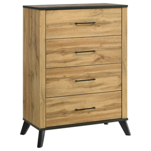 Coaster Kaywood 4-Drawer Bedroom Chest Of Drawers Natural Pine