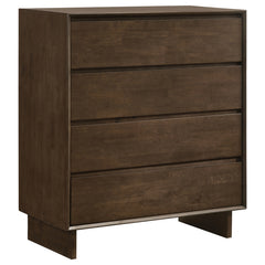 Coaster Glenwood 4-Drawer Chest Of Drawers Warm Brown